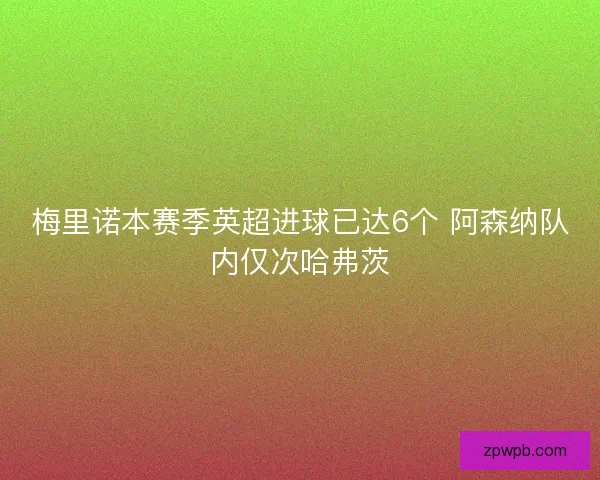 梅里诺本赛季英超进球已达6个 阿森纳队内仅次哈弗茨